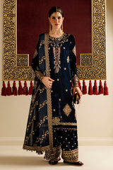 Embroidered Velvet Formal 3pcs suit By Jazmin