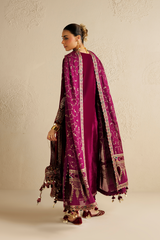 Embroidered Velvet Formal 3pcs suit By Jazmin
