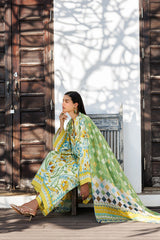 3-PC Unstitched Embroidered Lawn By Jazmin | USE-9315