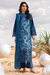 3-PC Unstitched Embroidered Lawn Shangrila By Parishay | ANG-11