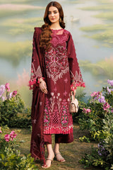 3-PC Unstitched Embroidered Lawn Shangrila By Parishay | ANG-07