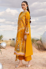 3-PC Unstitched Embroidered Lawn Shangrila By Parishay | ANG-02
