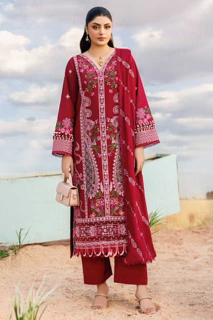 3-PC Unstitched Embroidered Lawn Shangrila By Parishay | ANG-05
