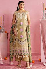 3-PC Unstitched Embroidered Lawn Shangrila By Parishay | ANG-15