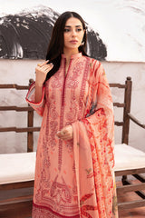 L-912 - 3PC Luxury Lawn Collection Ghazal By Ramsha