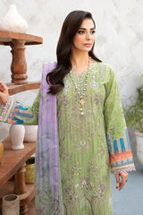 L-904 - 3PC Luxury Lawn Collection Ghazal By Ramsha