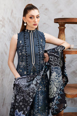 L-908 - 3PC Luxury Lawn Collection Ghazal By Ramsha