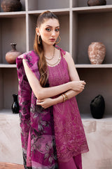 L-909 - 3PC Luxury Lawn Collection Ghazal By Ramsha