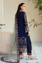 3Pc Suit Embroidered Chiffon Unstitched  Dastoor By Ramsha