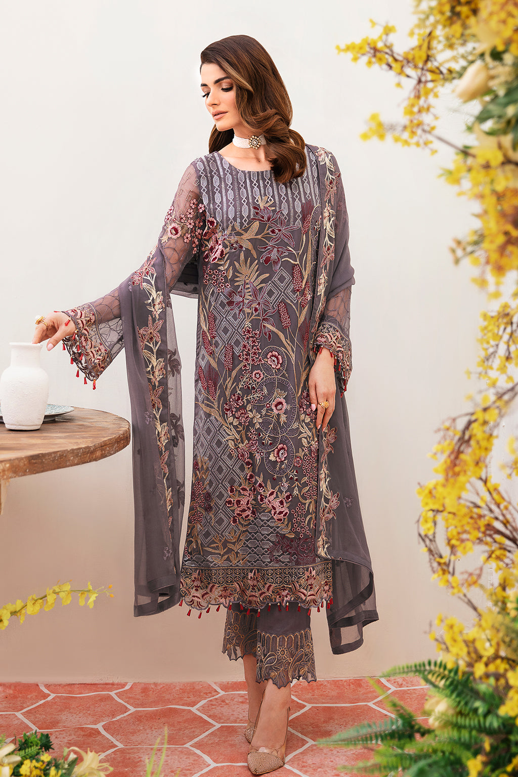 F-2409 - Ramsha Chiffon Collection Vol 24