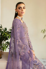3Pc Suit Embroidered Chiffon Unstitched  Dastoor By Ramsha