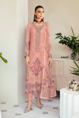 3Pc Suit Embroidered Chiffon Unstitched  Dastoor By Ramsha