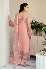 3Pc Suit Embroidered Chiffon Unstitched  Dastoor By Ramsha