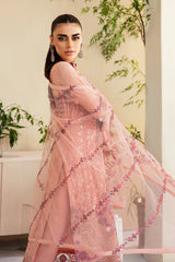 3Pc Suit Embroidered Chiffon Unstitched  Dastoor By Ramsha