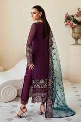 3Pc Suit Embroidered Chiffon Unstitched  Dastoor By Ramsha