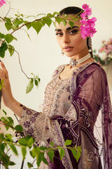 3Pc Suit Embroidered Chiffon Unstitched  Dastoor By Ramsha