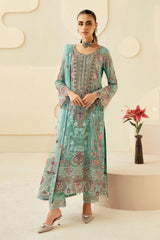 3Pc Suit Embroidered Chiffon Unstitched  Dastoor By Ramsha