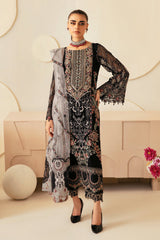 3Pc Suit Embroidered Chiffon Unstitched  Dastoor By Ramsha