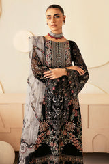 3Pc Suit Embroidered Chiffon Unstitched  Dastoor By Ramsha