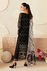 3Pc Suit Embroidered Chiffon Unstitched  Dastoor By Ramsha