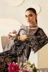 3Pc Suit Embroidered Chiffon Unstitched  Dastoor By Ramsha