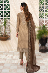 3Pc Suit Embroidered Chiffon Unstitched  Chevron By Ramsha