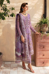 3Pc Suit Embroidered Chiffon Unstitched  Chevron By Ramsha