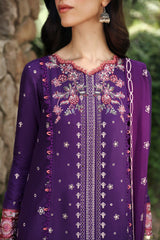 LM-15 EIMERA | 3Pc Unstitched Suit Winter Embroidered Qlinekari By Qalamkar