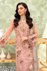 3Pc Suit Embroidered Organza Unstitched Minahil By Ramsha
