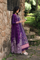 LM-15 EIMERA | 3Pc Unstitched Suit Winter Embroidered Qlinekari By Qalamkar