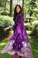 LM-15 EIMERA | 3Pc Unstitched Suit Winter Embroidered Qlinekari By Qalamkar
