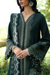 LM-05 AILIS | 3Pc Unstitched Suit Winter Embroidered Qlinekari By Qalamkar