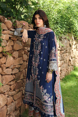 LM-06 CADHLA | 3Pc Unstitched Suit Winter Embroidered Qlinekari By Qalamkar