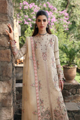 LM-11 ZIA | 3Pc Unstitched Suit Winter Embroidered Qlinekari By Qalamkar