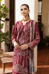 Y-801 - 3PC Luxury Lawn Collection Riwayat By Ramsha