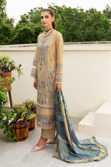 Y-802 - 3PC Luxury Lawn Collection Riwayat By Ramsha