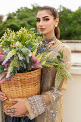 Y-802 - 3PC Luxury Lawn Collection Riwayat By Ramsha