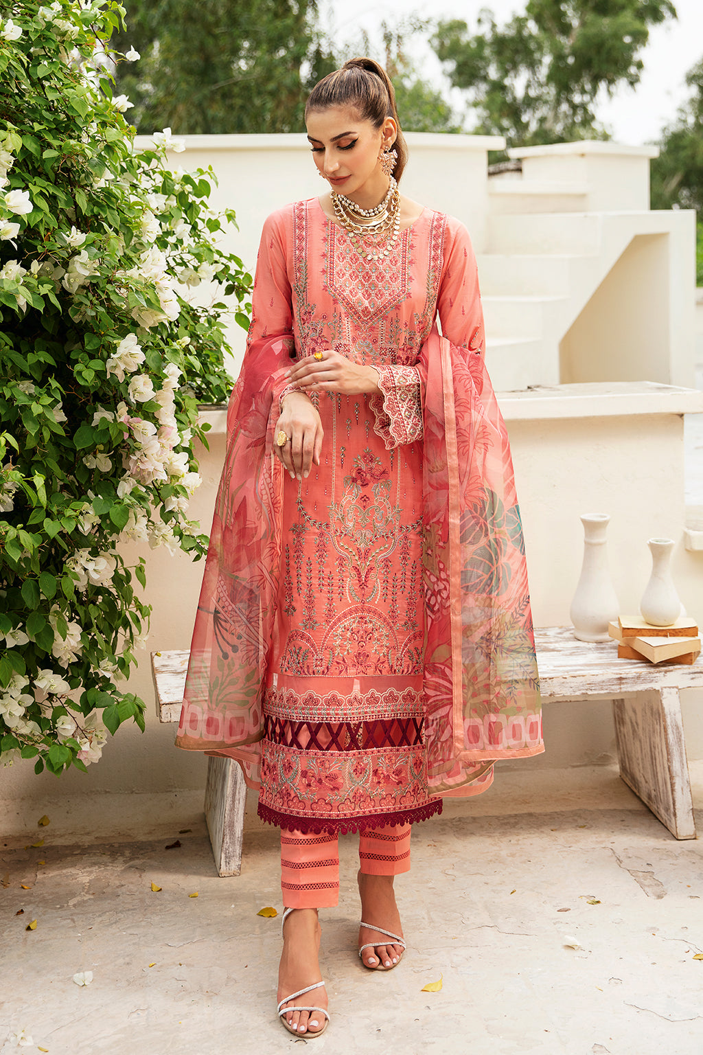 Y-807 - 3PC Luxury Lawn Collection Riwayat By Ramsha