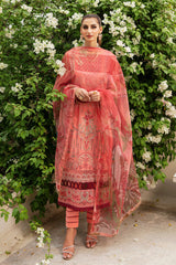 Y-807 - 3PC Luxury Lawn Collection Riwayat By Ramsha