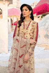 H-308 | 3Pc Unstitched Luxury Wedding Collection By Ramsha