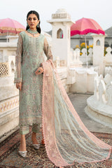 H-302 | 3Pc Unstitched Luxury Wedding Collection By Ramsha