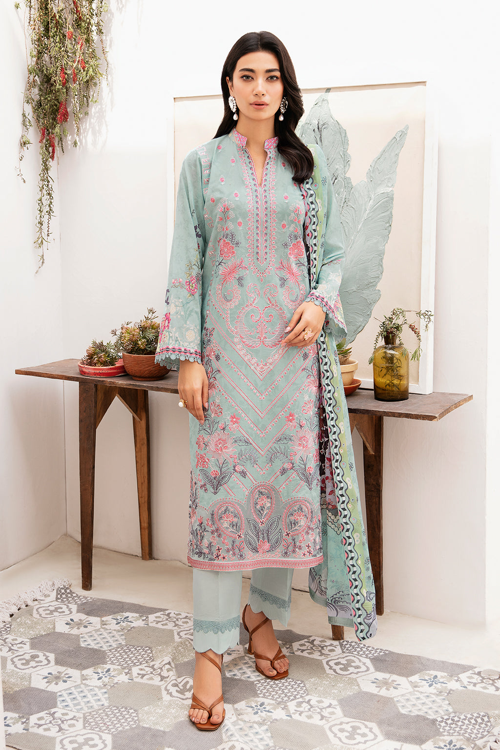 L-1110 | 3PC Unstitched Luxury Lawn Collection Mashaal By Ramsha