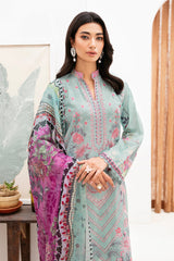 L-1110 | 3PC Unstitched Luxury Lawn Collection Mashaal By Ramsha