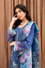 L-1112 | 3PC Unstitched Luxury Lawn Collection Mashaal By Ramsha