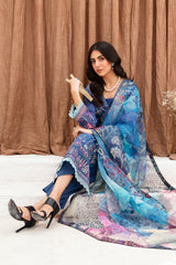 L-1112 | 3PC Unstitched Luxury Lawn Collection Mashaal By Ramsha