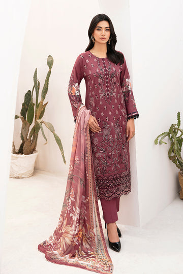 L-1108 | 3PC Unstitched Luxury Lawn Collection Mashaal By Ramsha