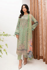 L-1101 | 3PC Unstitched Luxury Lawn Collection Mashaal By Ramsha