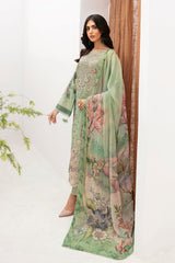 L-1101 | 3PC Unstitched Luxury Lawn Collection Mashaal By Ramsha