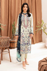 L-1107 | 3PC Unstitched Luxury Lawn Collection Mashaal By Ramsha