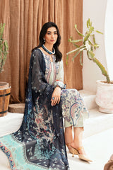 L-1107 | 3PC Unstitched Luxury Lawn Collection Mashaal By Ramsha